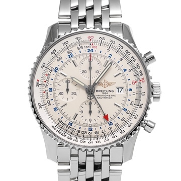 ブライトリング ナビタイマー ワールド A24322 シルバー メンズ 時計 【中古】【wristwatch】