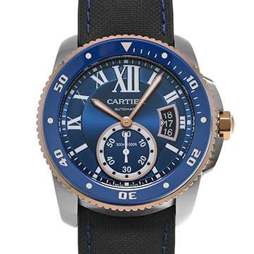 カルティエ カリブル ドゥ カルティエ ダイバー W2CA0008 ブルー メンズ 時計 【中古】【wristwatch】