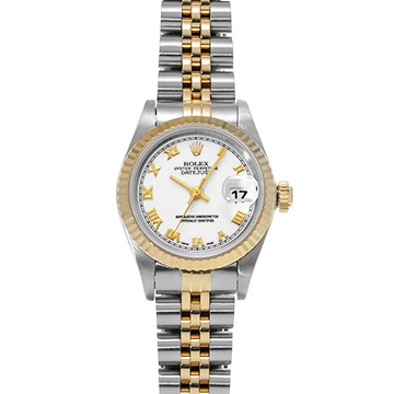 ロレックス デイトジャスト 69173 ホワイト レディース 時計 【中古】【wristwatch】