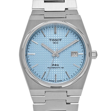 ティソ PRX パワーマティック 80 T137.407.11.351.00 アイスブルー メンズ 時計 【中古】【wristwatch】