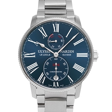 ユリス ナルダン マリーン トルピユール 1183-310/43 ブルー メンズ 時計 【中古】【wristwatch】