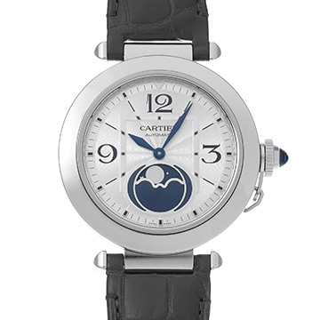 カルティエ パシャ ドゥ カルティエ ムーンフェイズ 41mm WSPA0030 シルバー/ブルー メンズ 時計 【中古】【wristwatch】
