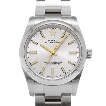 ロレックス オイスターパーペチュアル 34 124200 シルバー ユニセックス 時計 【中古】【wristwatch】