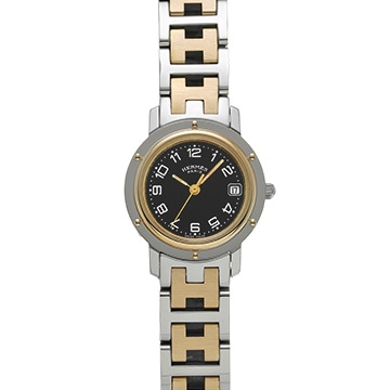 エルメス クリッパー CL4.220.330/3752 ブラック レディース 時計 【中古】【wristwatch】