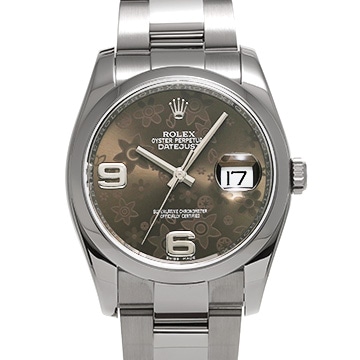 ロレックス デイトジャスト 116200 ブラウンフラワー メンズ 時計 【中古】【wristwatch】