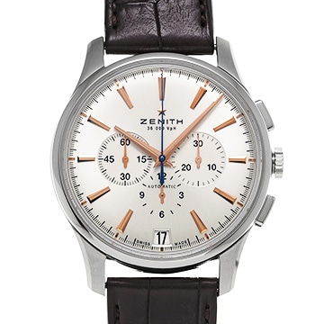 ゼニス キャプテン エル・プリメロ クロノグラフ 03.2110.400/01.C498 シルバー/ホワイト メンズ 時計 【中古】【wristwatch】