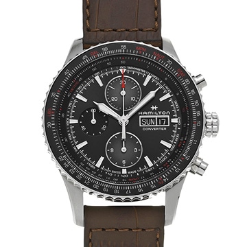 ハミルトン カーキ アビエーション コンバーター H76726530 ブラック メンズ 時計 【中古】【wristwatch】