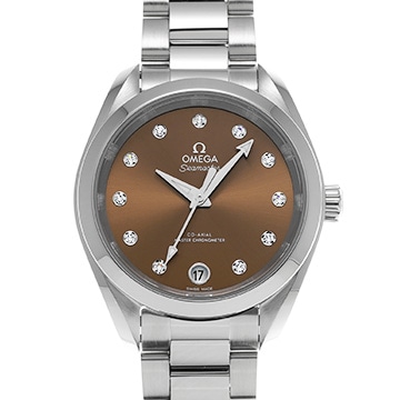 オメガ シーマスター アクアテラ 220.10.34.20.63.001 ブラウン/ダイヤモンド レディース 時計 【新品】【wristwatch】
