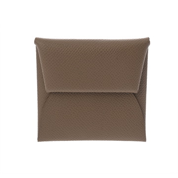 エルメス バスティア エトゥープ/シルバー金具 ヴォーエプソン ユニセックス 財布 【未使用】【purse】