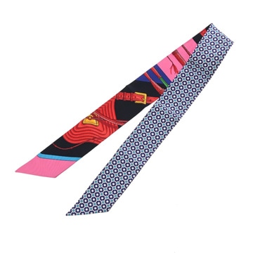 エルメス ツイリー CLIC CLAC MODERN CANNAGE マルチカラー シルク100％ レディース 【中古】【other】