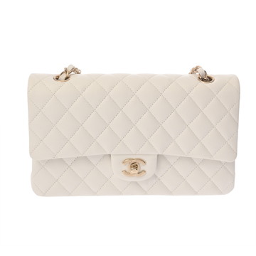 シャネル マトラッセ 11.12 クラシック ハンドバッグ 25cm ホワイト A01112 グレインドカーフスキン レディース バッグ 【中古】【bag】