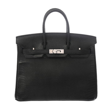 エルメス バーキン 25 ブラック リザード レディース バッグ 【中古】【bag】