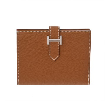 エルメス ベアン コンパクト ゴールド ヴォーエプソン レディース 財布 【未使用】【purse】