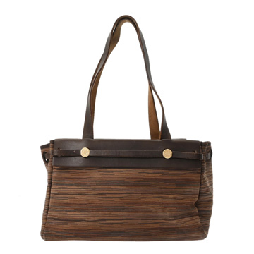 エルメス エールバッグ ジップ PM  マルチカラー/ブラウン ヴァッシュハンター/ヴィブラード/レザー レディース バッグ 【中古】【bag】