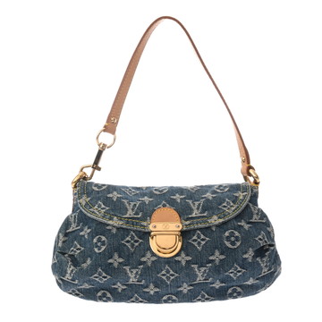 ルイ ヴィトン モノグラム ミニプリーティ ブルー M95050 デニム レディース バッグ 【中古】【bag】