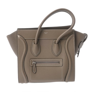 セリーヌ ラゲージ マイクロ スリ 168243DRU.09SO ドラムドカーフ レディース バッグ 【中古】【bag】