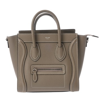 セリーヌ ラゲージ ナノ 2WAY スリ/シルバー金具 189243DRU.09SO ドラムドカーフ レディース バッグ 【中古】【bag】