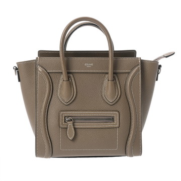 セリーヌ ラゲージ ナノ 2WAY スリ/シルバー金具 189243DRU.09SO ドラムドカーフ レディース バッグ 【中古】【bag】