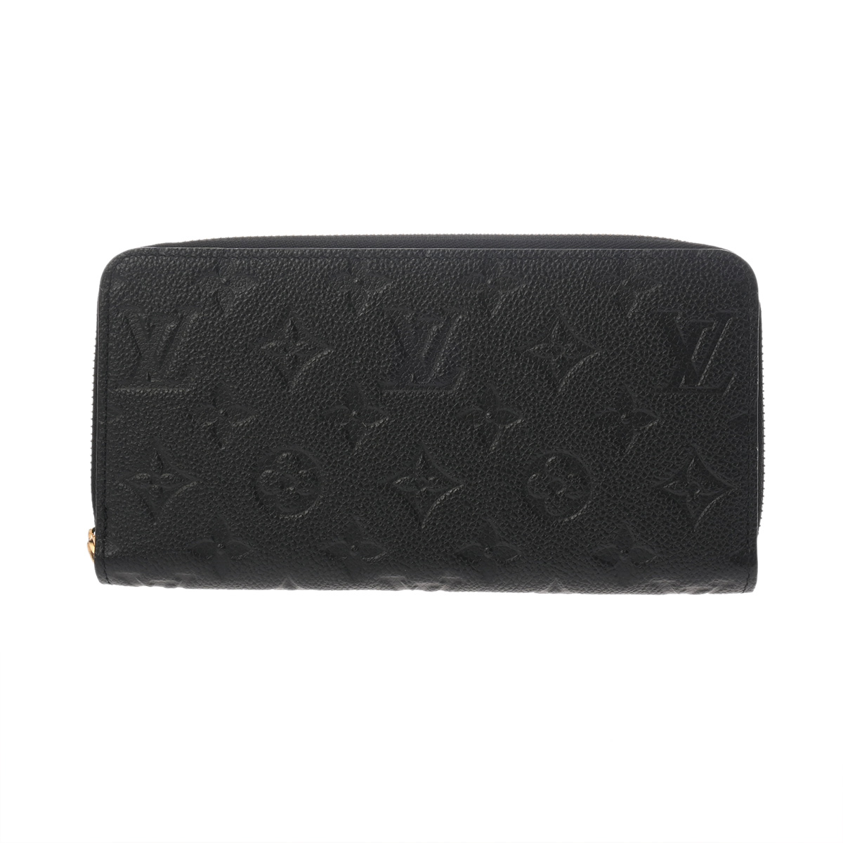 ルイ ヴィトン モノグラムアンプラント ジッピーウォレット ノワール M61864 レザー ユニセックス 財布 【中古】【purse】