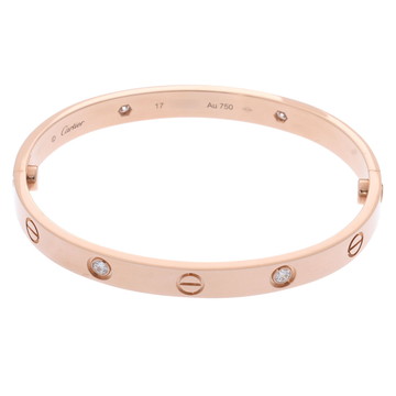 カルティエ ラブブレスレット #17 4PD ゴールド K18ピンクゴールド PG レディース ジュエリー 【中古】【jewelry】