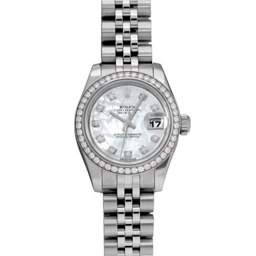 ロレックス レディ デイトジャスト 26 179384G ホワイトシェル/ダイヤモンド レディース 時計 【中古】【wristwatch】