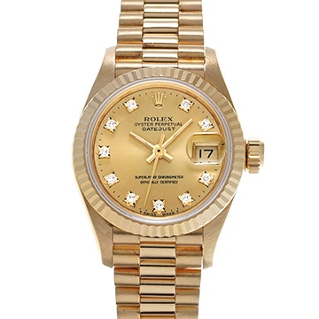 ロレックス デイトジャスト 69178G シャンパン/ダイヤモンド レディース 時計 【中古】【wristwatch】