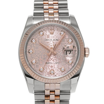 ロレックス デイトジャスト 116231G ピンクコンピュータ/ダイヤモンド メンズ 時計 【中古】【wristwatch】