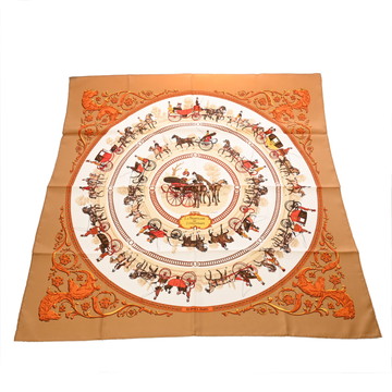 エルメス カレ 90 LA PROMENADE DE LONGCHAMP マルチカラー シルク100％ レディース 【中古】【other】