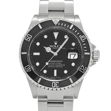 ロレックス サブマリーナ デイト 16610 ブラック メンズ 時計 【中古】【wristwatch】