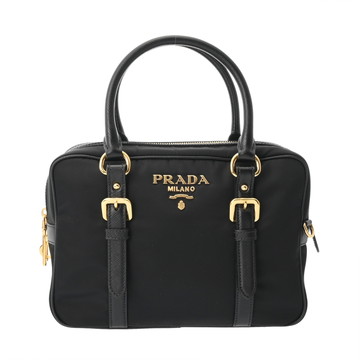 プラダ 2way ハンドバッグ ブラック 1BB088 ナイロン/サフィアーノレザー レディース バッグ 【中古】【bag】
