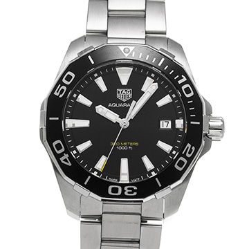 タグ ホイヤー アクアレーサー クォーツ WAY111A.BA0928 ブラック メンズ 時計 【中古】【wristwatch】