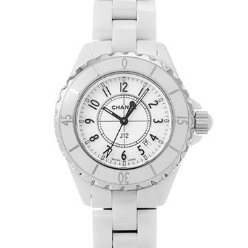 シャネル J12 33MM H0968 ホワイトラッカー レディース 時計 【中古】【wristwatch】