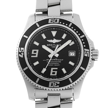 ブライトリング スーパーオーシャン 44 A189B77PRS ブラック メンズ 時計 【中古】【wristwatch】
