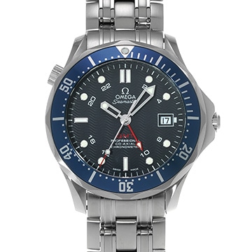 オメガ シーマスター ダイバー300 コーアクシャル GMT 2535.80 ブルー メンズ 時計 【中古】【wristwatch】
