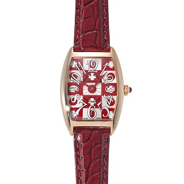 フランクミュラー トノウカーベックス 150th アニバーサリー 1752QZ150TH ホワイト/レッド レディース 時計 【中古】【wristwatch】