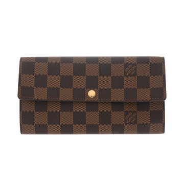 ルイ ヴィトン ダミエ ポルトフォイユ サラ 旧型 ブラウン N61734 ダミエキャンバス レディース 財布 【中古】【purse】