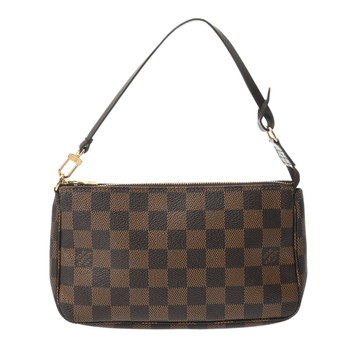 ルイ ヴィトン ダミエ ポシェットアクセソワール ブラウン N51985 ダミエキャンバス レディース 【中古】【bag】