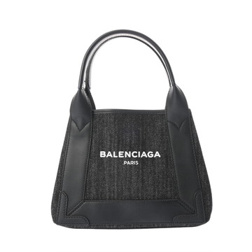 バレンシアガ ネイビーカバス XS ブラック 390346 デニム/レザー レディース バッグ 【中古】【bag】
