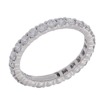 ハリー ウィンストン ラウンドプロングセット エタニティ リング シルバー Pt950プラチナ レディース ジュエリー 【中古】【jewelry】