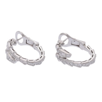 ブルガリ セルペンティヴァイパー ピアス シルバー 358360 K18ホワイトゴールド WG レディース ジュエリー 【中古】【jewelry】