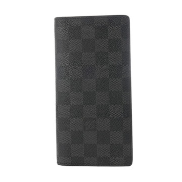 ルイ ヴィトン ダミエグラフィット ポルトフォイユ ブラザ ブラック/グレー N62665 ダミエキャンバス メンズ 財布 【中古】【purse】