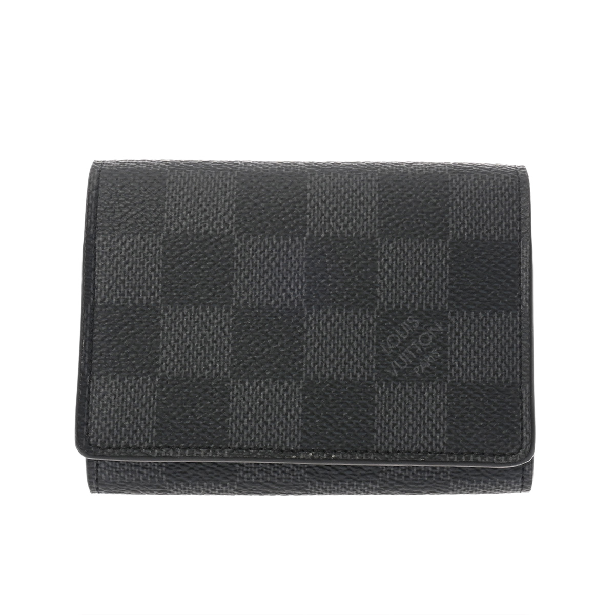 ルイ ヴィトン ダミエグラフィット アンヴェロップ カルト ドゥ ヴィジット 黒/グレー N63338 ダミエグラフィットキャンバス メンズ 【中古】【other】