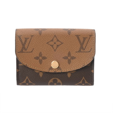 ルイ ヴィトン モノグラムリバース ポルトモネ ロザリ ブラウン モノグラムキャンバス レディース 財布 【中古】【purse】