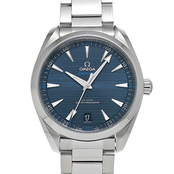 オメガ シーマスター アクアテラ コーアクシャル マスタークロノメーター 220.10.41.21.03.001 ブルー メンズ 時計 【中古】【wristwatch】