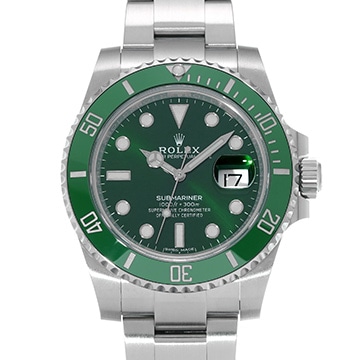 ロレックス サブマリーナ デイト 116610LV グリーン メンズ 時計 【中古】【wristwatch】