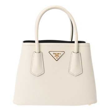 プラダ ダブルスモールバッグ  ホワイト 1BG443 サフィアーノレザー レディース バッグ 【中古】【bag】