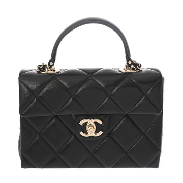 シャネル マトラッセ トップハンドル フラップバッグ ブラック AS4711 キャビアスキン レディース バッグ 【中古】【bag】