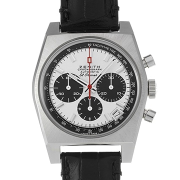 ゼニス クロノマスター A384 リバイバル 03.A384.400/21.C815 ホワイト/ブラック メンズ 時計 【中古】【wristwatch】