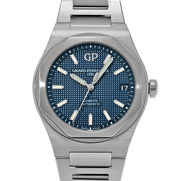 ジラール ペルゴ ロレアート 42mm 81010-11-431-11A ブルー メンズ 時計 【中古】【wristwatch】