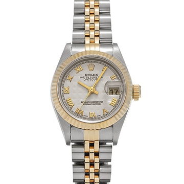 ロレックス デイトジャスト 69173 アイボリーピラミッド レディース 時計 【中古】【wristwatch】